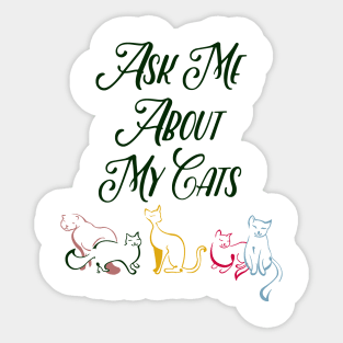 Cat Lovers Unite! Sticker